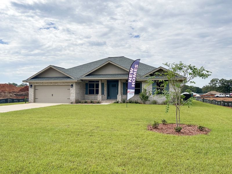 Front exterior of a home in the Silvercrest community, located in Crestview, FL (Image 1).