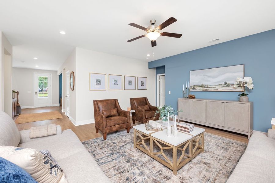 Furnished interior in a model home at Ramsey Landing in Rincon (Image 5).