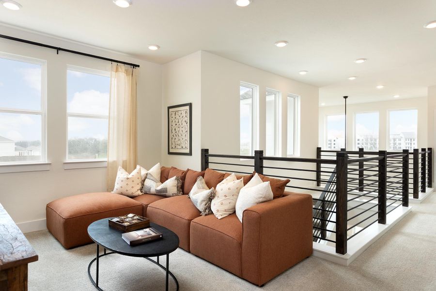 Furnished interior in a model home at Avery Centre in Round Rock (Image 14).