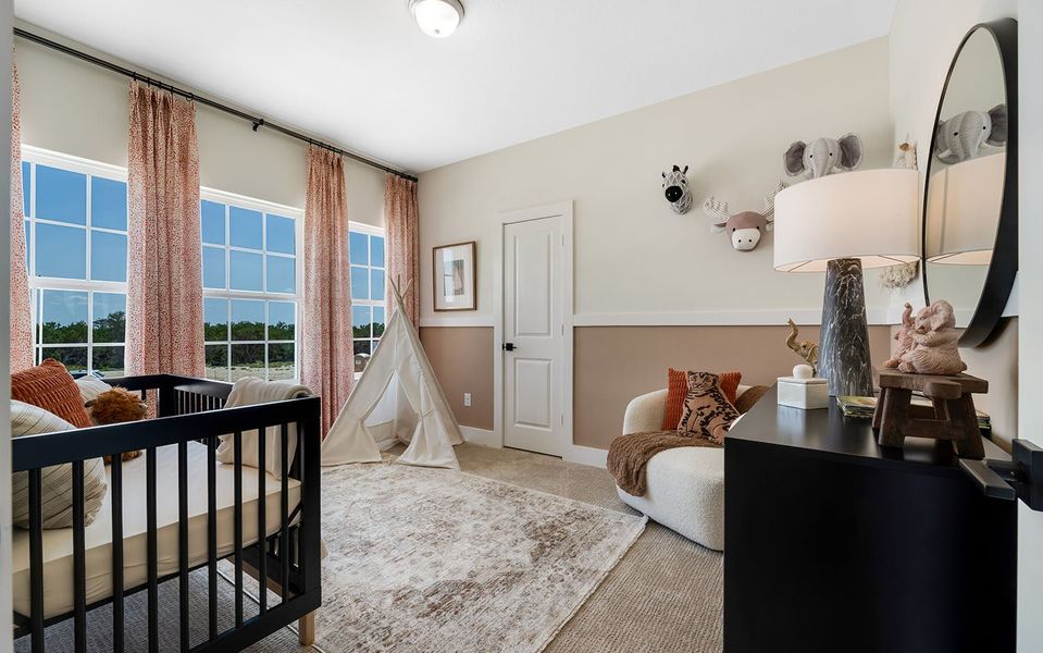 Furnished interior in a model home at The Woodlands at Medina Hills in Mico (Image 24). Furnished interior in a model home at The Woodlands at Medina Hills in Mico (Image 24).