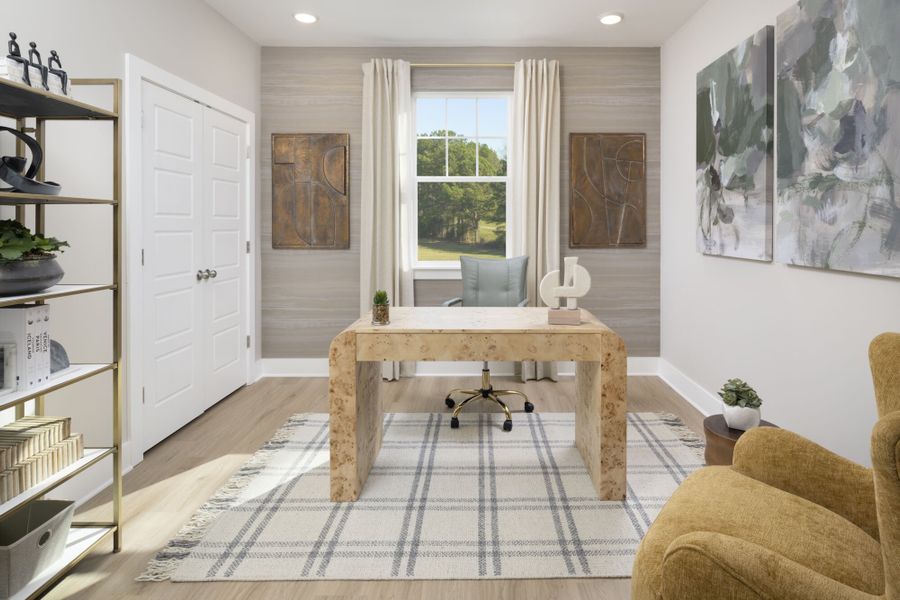 Furnished interior in a model home at The Preserve At Reedy Creek in Benson (Image 8).