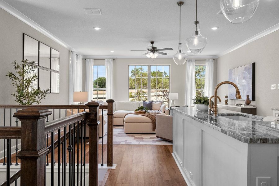 Furnished interior in a model home at Friedrich Hill in San Antonio (Image 7).