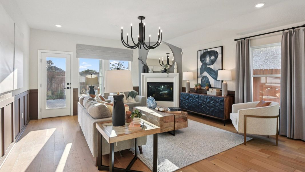 Furnished interior in a model home at Sunflower Ridge in New Braunfels (Image 8).