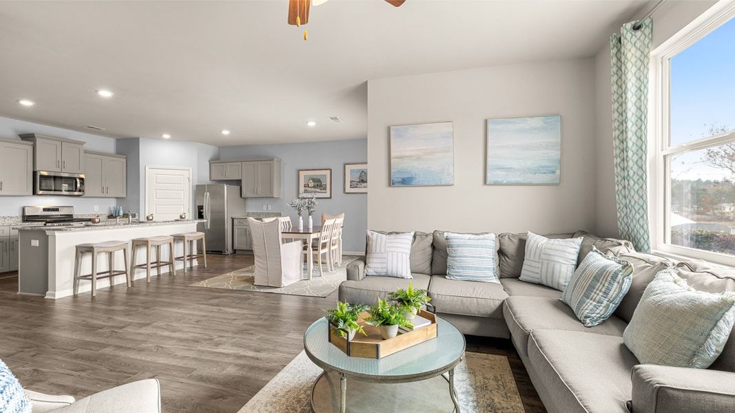 Furnished interior in a model home at Highland Hills in Graniteville (Image 4).