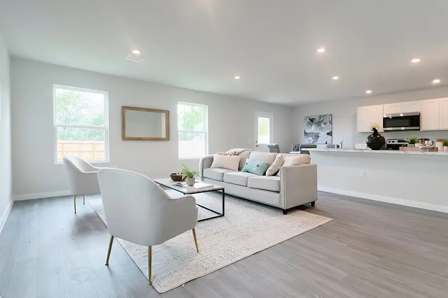 Furnished interior in a model home at Dowdy Ferry in Dallas (Image 4).