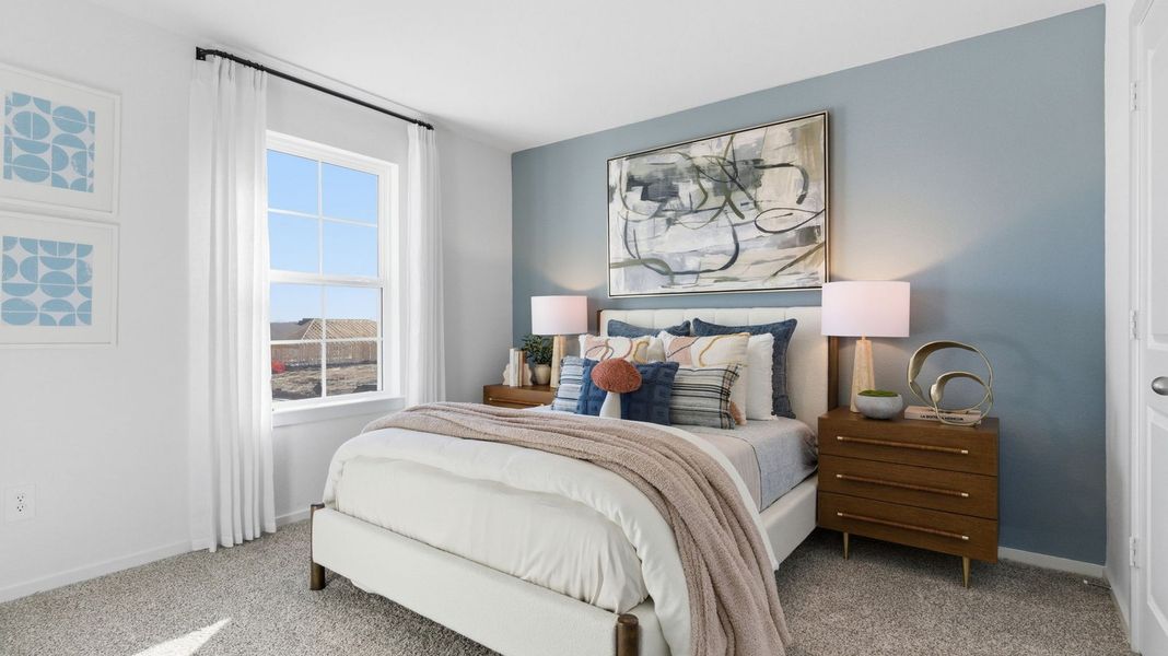 Furnished interior in a model home at Caldwell Crossing in Iowa Colony (Image 24).