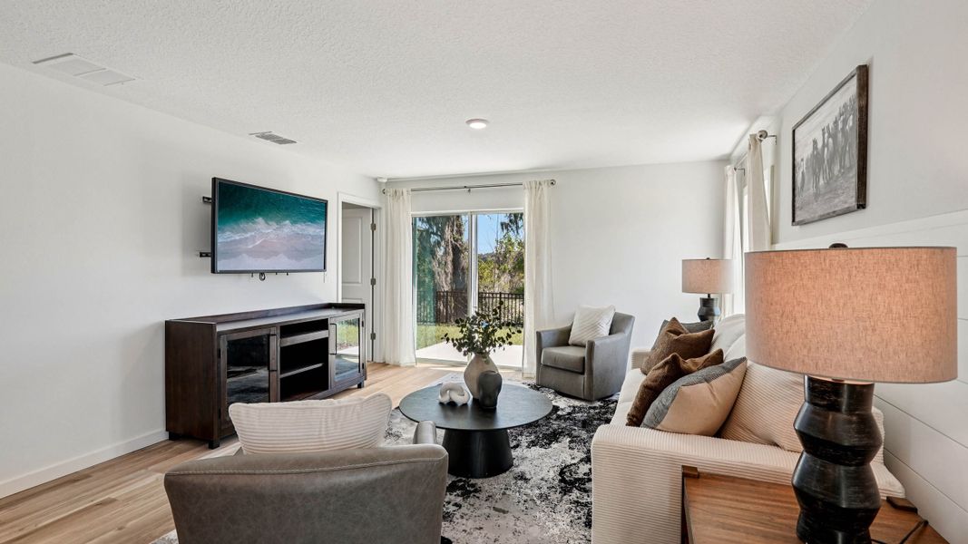 Furnished interior in a model home at Derby Creek in Ocala (Image 11). Furnished interior in a model home at Derby Creek in Ocala (Image 11).