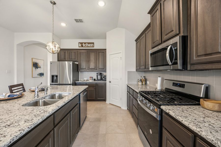 Furnished interior in a model home at Chisholm Hills in Cleburne (Image 6).