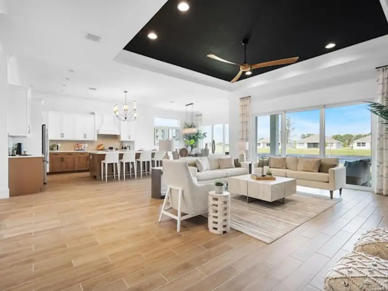 Furnished interior in a model home at High Pointe in Vero Beach (Image 11).