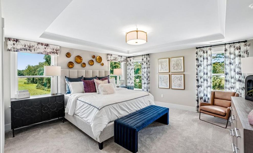 Furnished interior in a model home at High Springs in Clayton (Image 29).