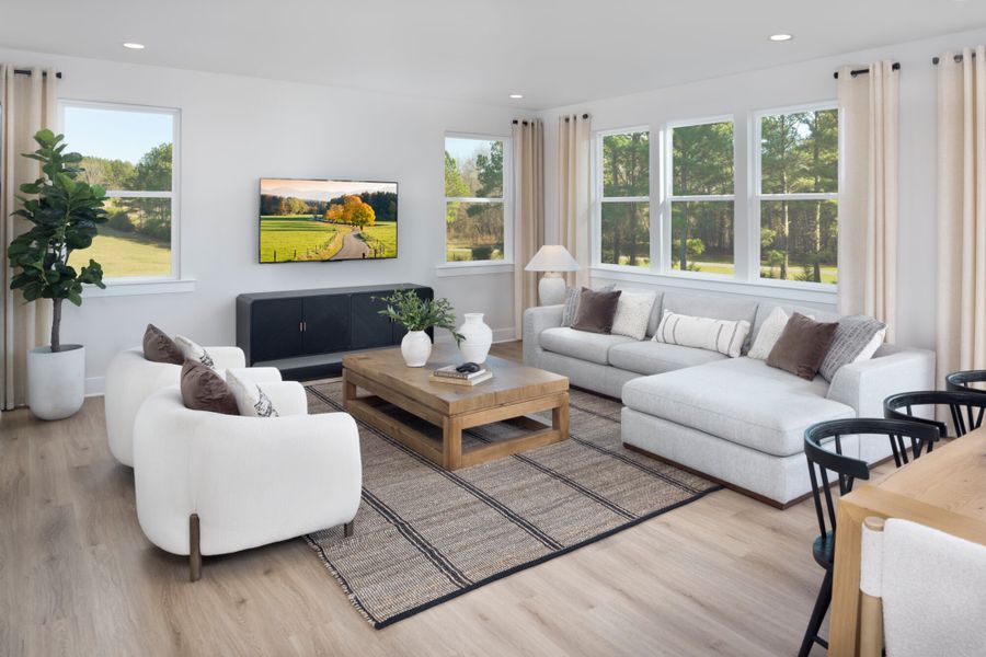 Furnished interior in a model home at Clarabella in Fuquay Varina (Image 4).