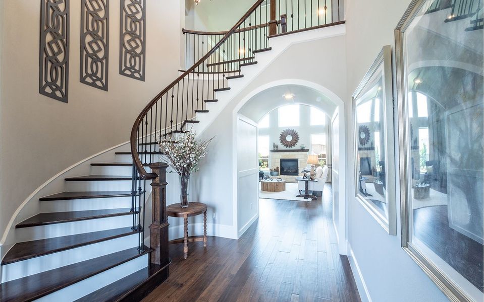 Furnished interior in a model home at High Park Hill in Arrington (Image 2).