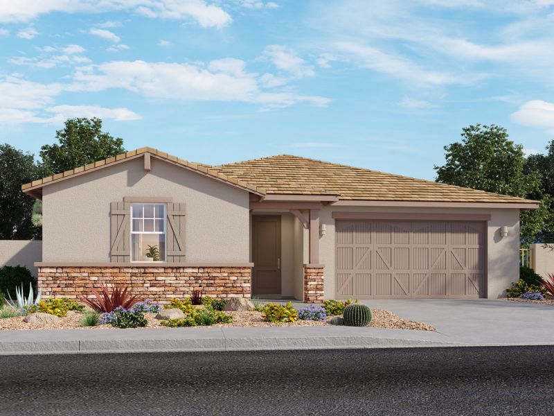 Front exterior of a home in the Naranja Trails community, located in Oro Valley, AZ (Image 13).