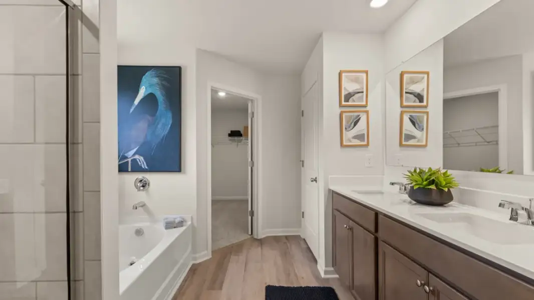 Furnished interior in a model home at Enclave at Stonewall Tell in South Fulton (Image 18).