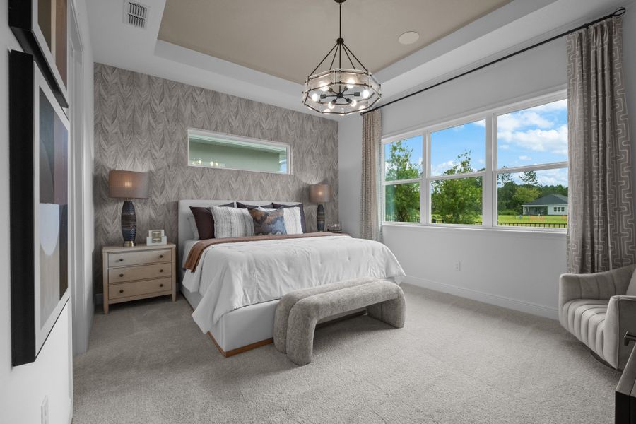 Furnished interior in a model home at Ridgehaven in Ormond Beach (Image 12).