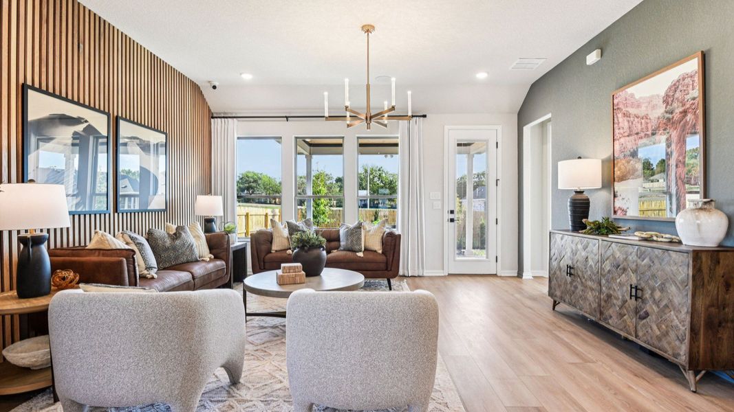 Furnished interior in a model home at Clear Creek in New Braunfels (Image 8).