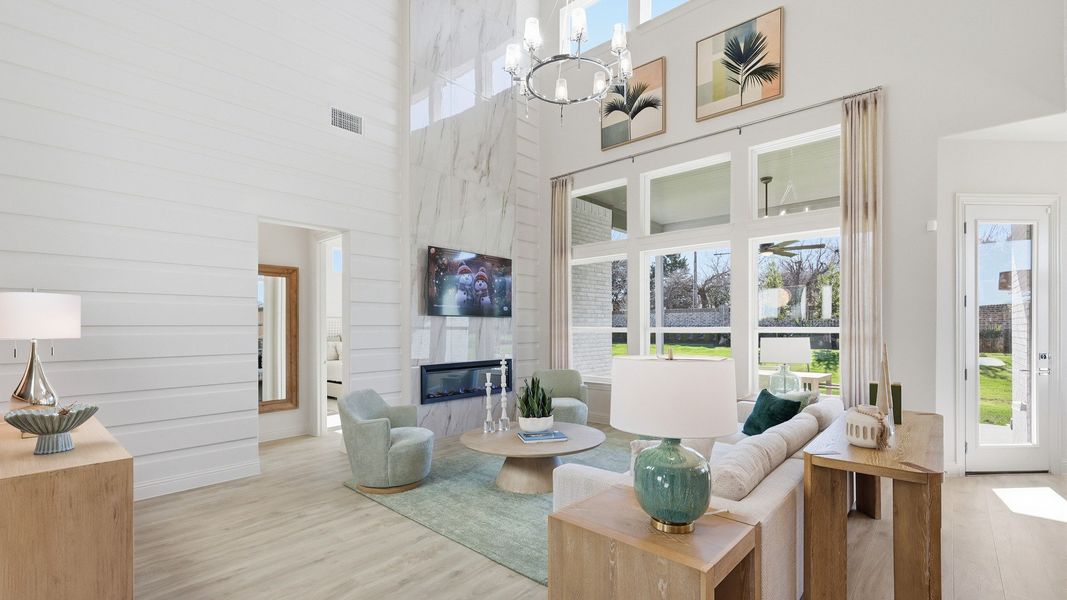 Furnished interior in a model home at Lakeshore Bluffs in Shady Shores (Image 15).