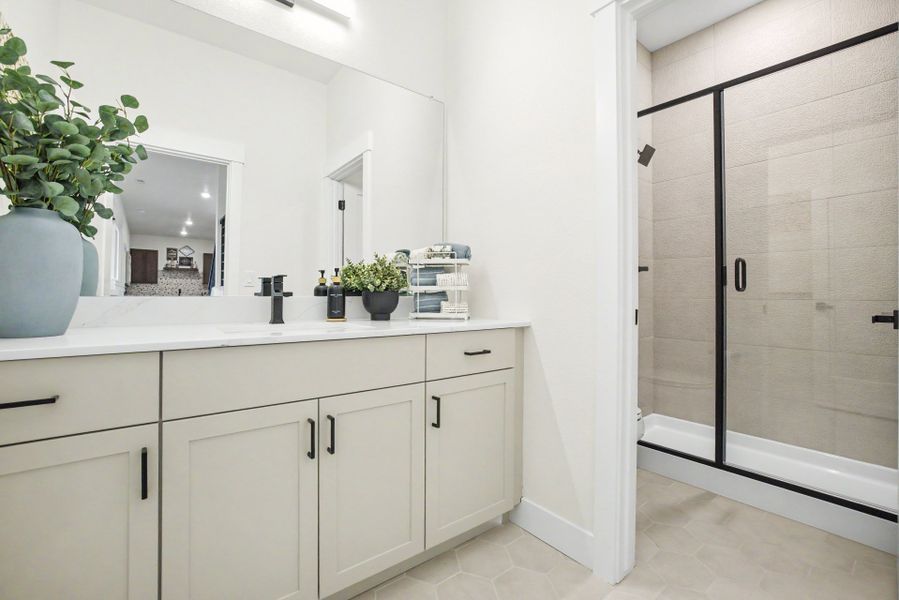 Furnished interior in a model home at Jackson Creek in Monument (Image 109).