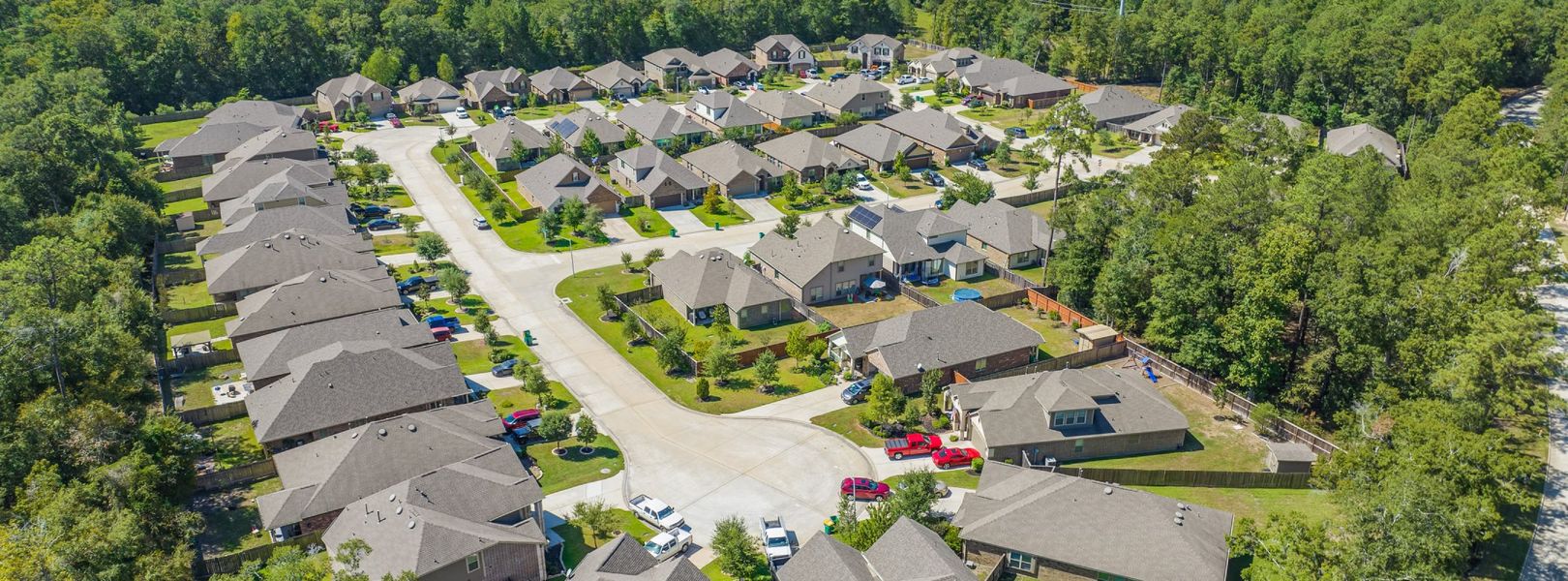 Aerial view of community