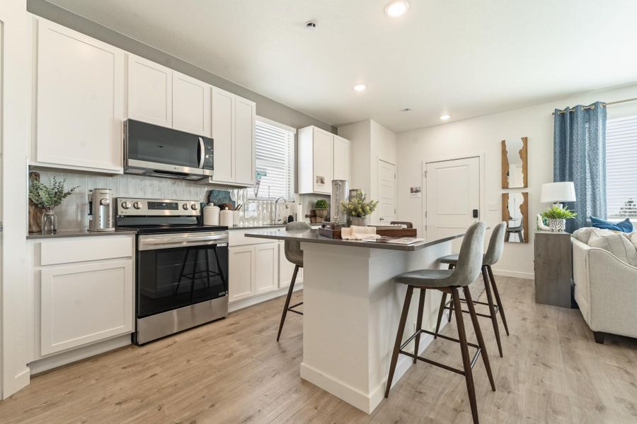 Furnished interior in a model home at Conestoga in Ault (Image 45).