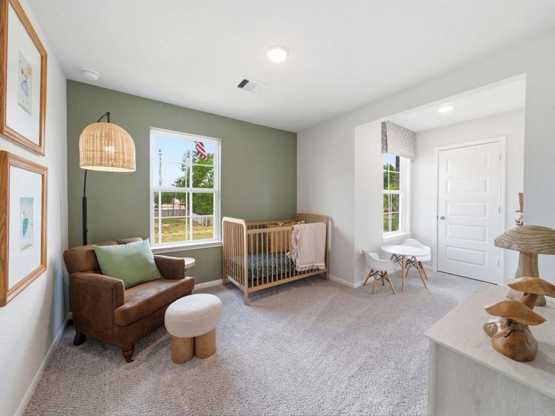 Furnished interior in a model home at Caney Creek Place in Conroe (Image 25).