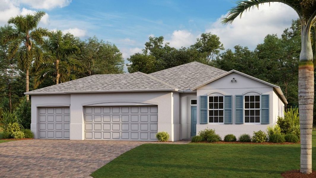 Front exterior of a home in the Cape Coral Signature community, located in Cape Coral, FL (Image 10).