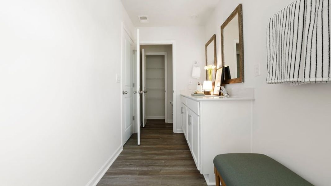 Furnished interior in a model home at Trailside Run in Spartanburg (Image 28).