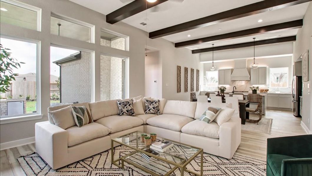 Furnished interior in a model home at Sunterra 40 in Katy (Image 30).
