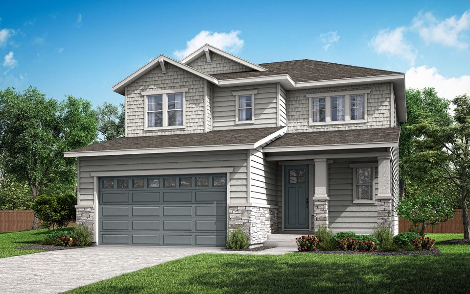 Front exterior of a home in the Prelude at Sterling Ranch community, located in Littleton, CO (Image 10).