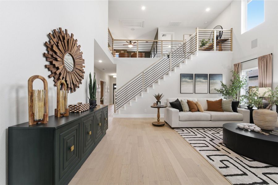 Furnished interior in a model home at Ashland in Angleton (Image 57).