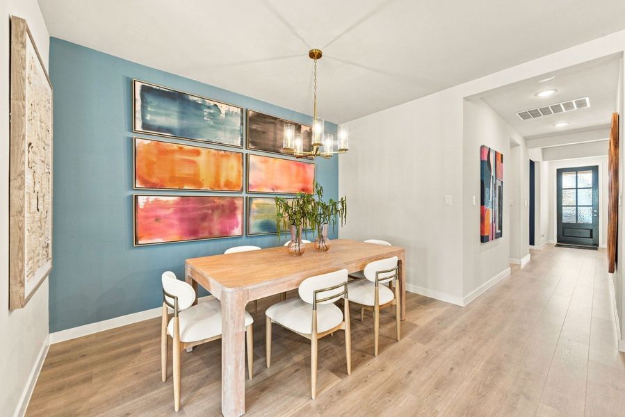 Furnished interior in a model home at La Cima in San Marcos (Image 35).