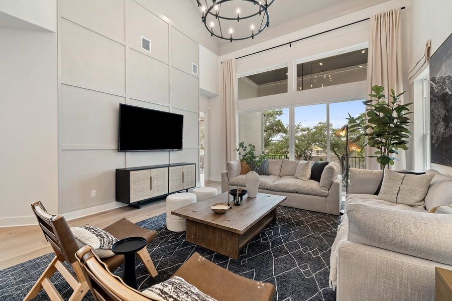 Furnished interior in a model home at Wolf Ranch in Georgetown (Image 16).