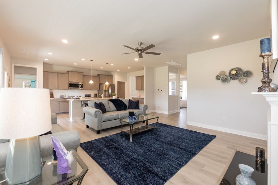 Furnished interior in a model home at Spring Forest in Goldsboro (Image 3).