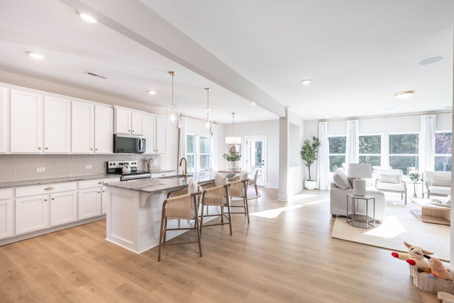 Furnished interior in a model home at Somerset Heights Single Family in Winston-Salem (Image 8).