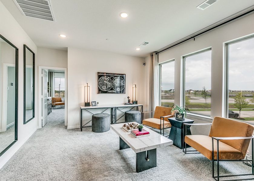 Furnished interior in a model home at Painted Tree – Village District in McKinney (Image 10).