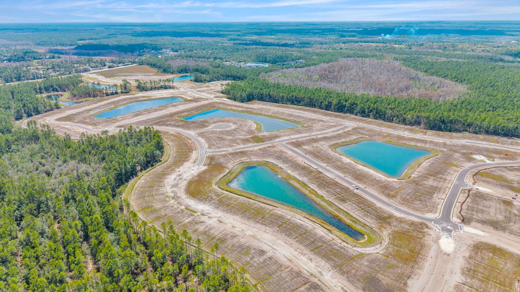 Drone View of Seminole Trace by Century Communities