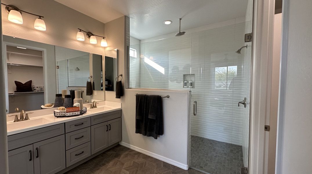 Furnished interior in a model home at CantaMia at Estrella 55+ in Goodyear (Image 30).