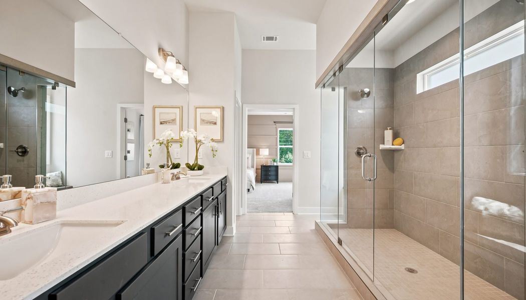 Furnished interior in a model home at Fowler Farms in Auburn (Image 133).