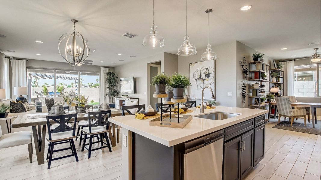 Furnished interior in a model home at Castillo at Anderson Parc in Buckeye (Image 11).