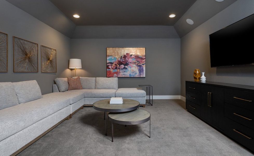 Furnished interior in a model home at Provence 50s in Austin (Image 20).