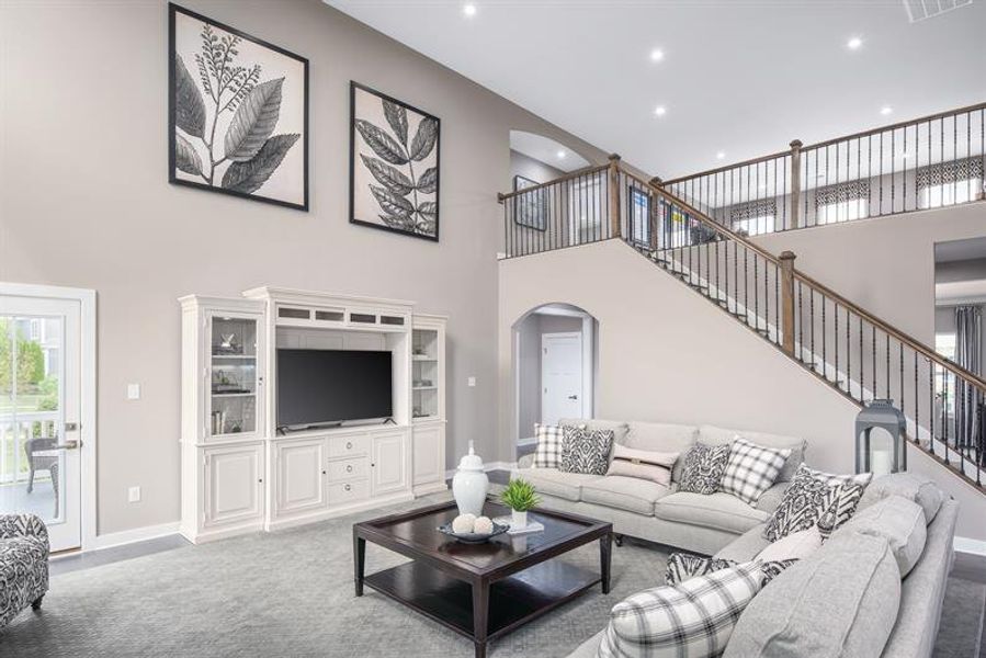 Experience a stunning 2-story family room that creates space for real gathering and everyday wow.