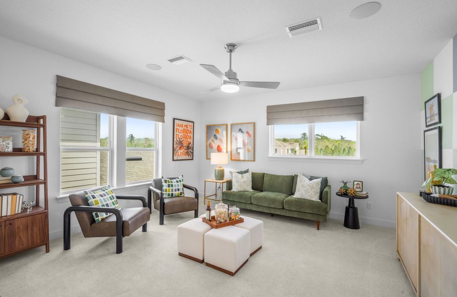 Furnished interior in a model home at Mariposa at EverRange in Jacksonville (Image 23).