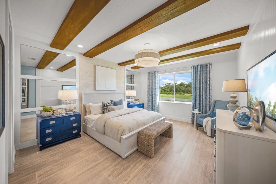 Furnished interior in a model home at Shellstone at Waterside in Sarasota (Image 55).