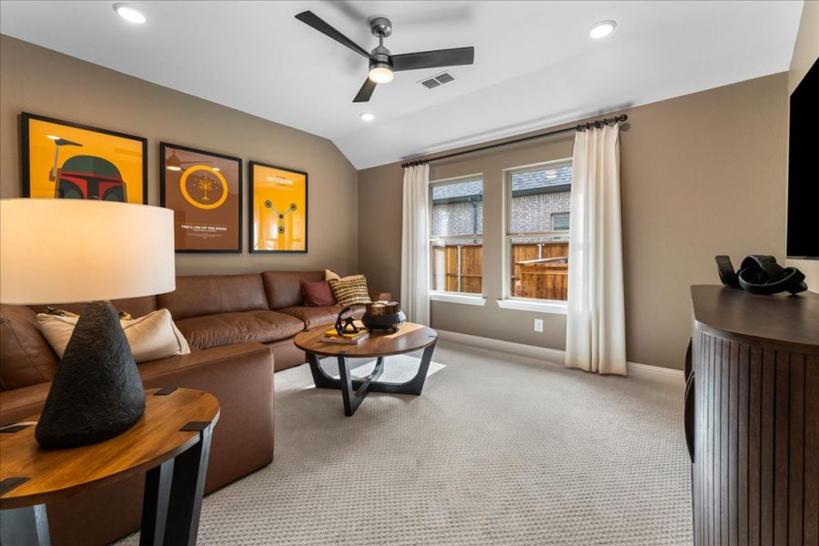 Furnished interior in a model home at River Ranch in Van Alstyne (Image 10).