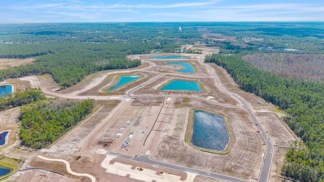 Drone View of Seminole Trace by Century Communities