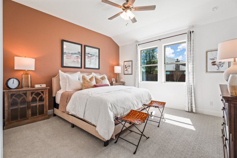 Furnished interior in a model home at Lake Pointe in Little Elm (Image 6).