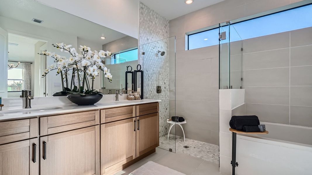 Furnished interior in a model home at Estrella Square in Homestead (Image 18). Furnished interior in a model home at Estrella Square in Homestead (Image 18).