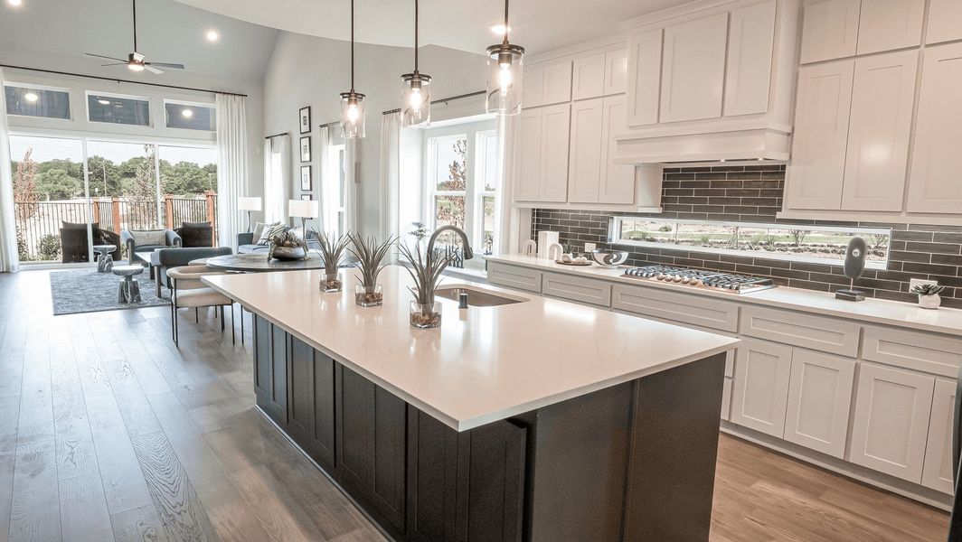 Furnished interior in a model home at Trails at Cottonwood Creek in Rowlett (Image 4). Furnished interior in a model home at Trails at Cottonwood Creek in Rowlett (Image 4).