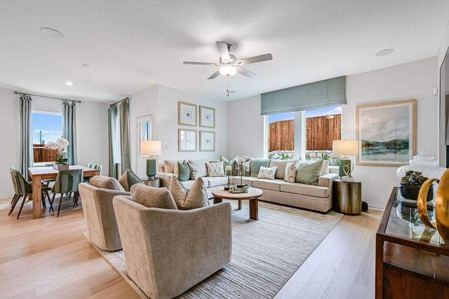 Furnished interior in a model home at Parks at Foster Crossing in Anna (Image 41).