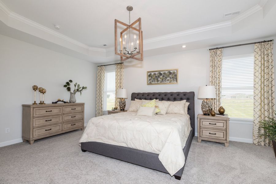 Furnished interior in a model home at The Gables in Moyock (Image 31).
